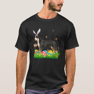 Bunny Greater Swiss Mountain With Egg Basket Easte T-Shirt