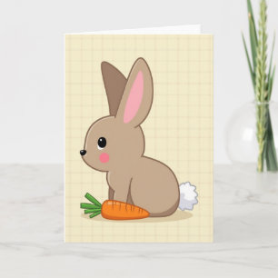 Bunny Grid Pattern Greeting Card