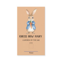 Bunny Guess How Many Baby Shower Game 