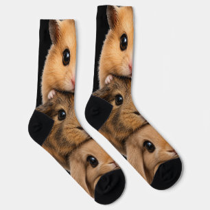 Bunny, Guinea Pig & Hamster tiered Socks