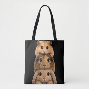 Bunny, Guinea Pig & Hamster tiered Tote Bag