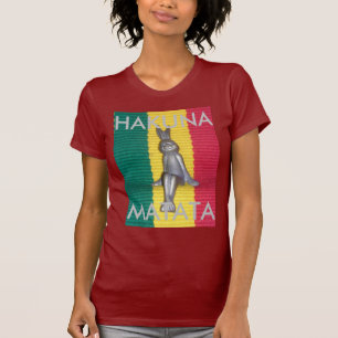 Bunny Hakuna Matata Vibrant Rasta Colours Abstra T-Shirt