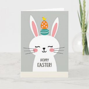 Bunny Happy Easter Greeting Card