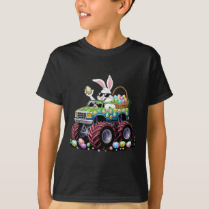 Bunny Happy Easter Monster Truck Lovers Kids Boys T-Shirt