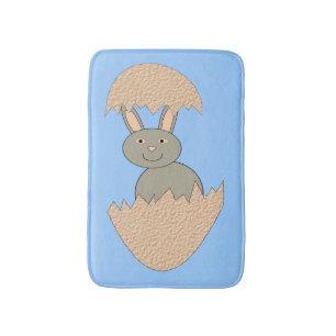 Bunny Hatching from Egg Weird Bath Mat