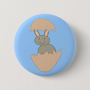 Bunny Hatching from Egg Weird Button