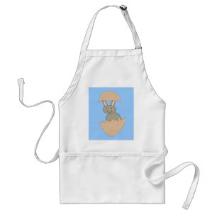 Bunny Hatching from Egg Weird Cooking Apron