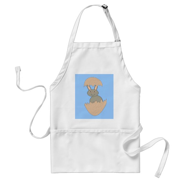 Bunny Hatching from Egg Weird Cooking Apron (Front)