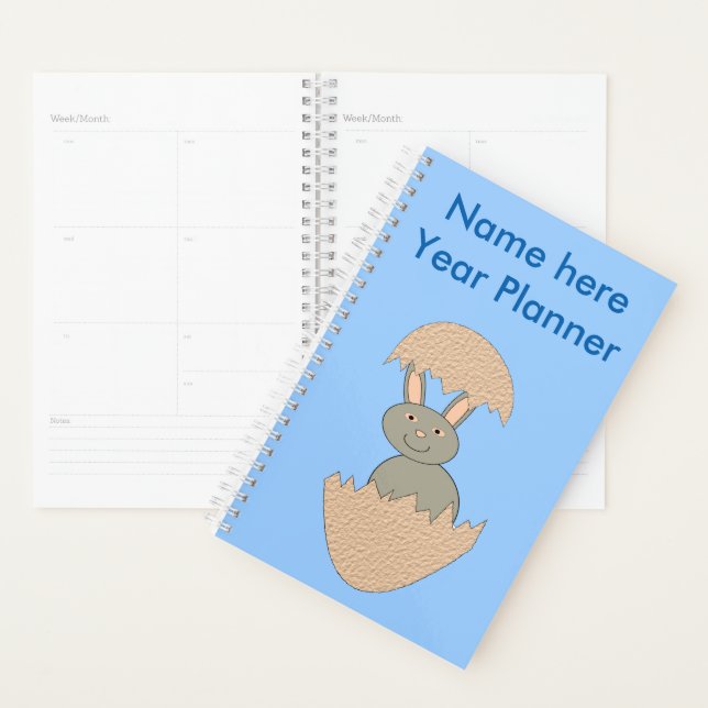 Bunny Hatching from Egg Weird Custom Planner (Display)