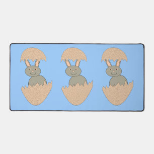 Bunny Hatching from Egg Weird Desk Mat