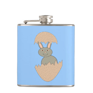 Bunny Hatching from egg Weird Flask