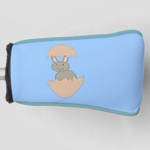 Bunny Hatching from Egg Weird Golf Putter Cover