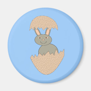 Bunny Hatching from Egg Weird Magnet