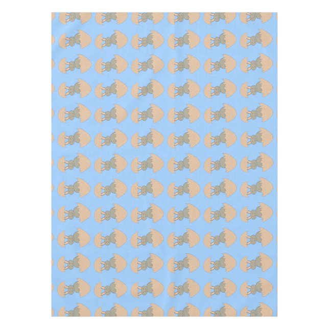 Bunny Hatching from Egg Weird Tablecloth (Front)