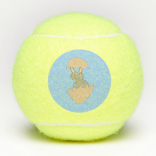 Bunny Hatching from Egg Weird Tennis Balls