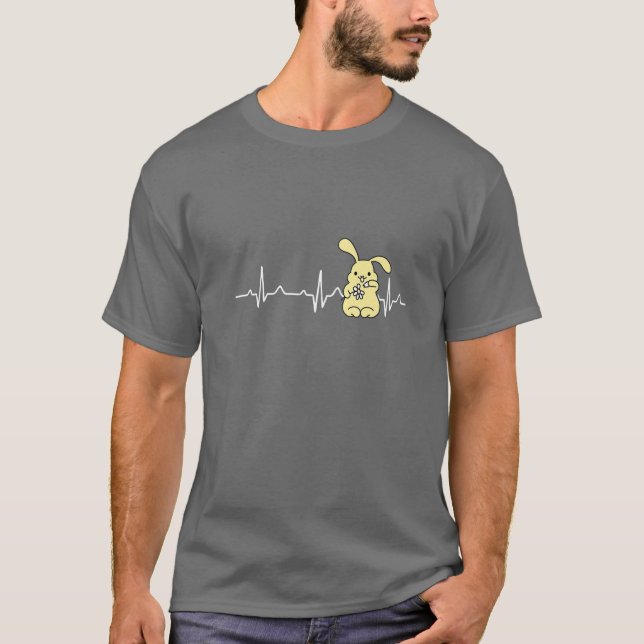 Bunny Hearbeat Rabbit T-Shirt (Front)