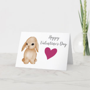 Bunny Heart Valentines's Day Card
