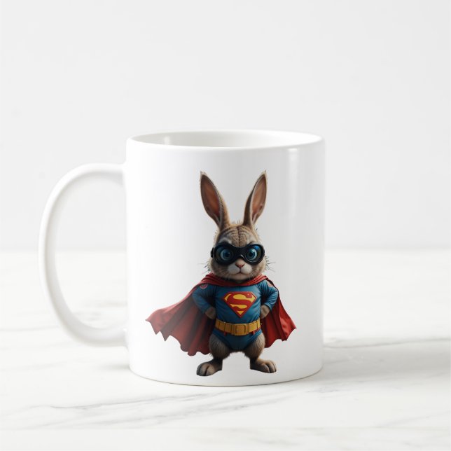 Bunny Hero: Saving the Day Coffee Mug (Left)