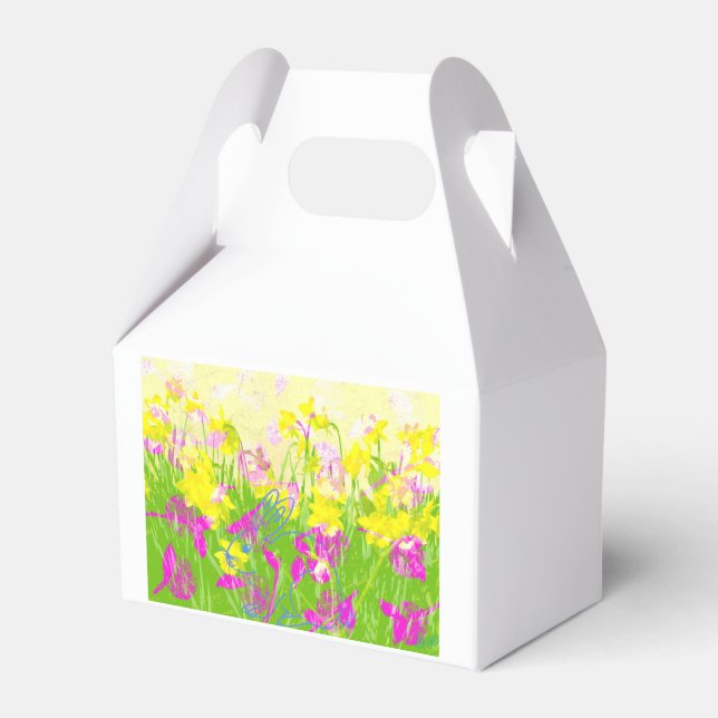 Bunny hiding in the Daffodils  Favour Box (Front Side)