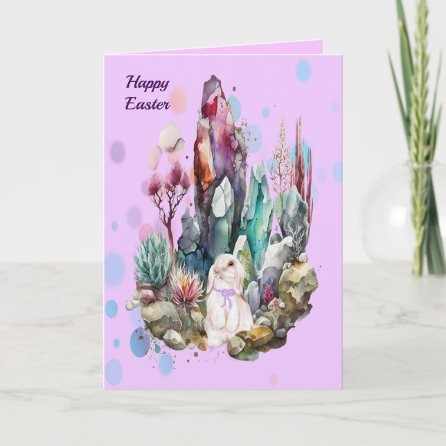 Bunny Hiding Out at Easter Card (Front)