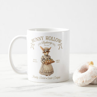 Bunny Hollow Bakery Vintage Easter Rabbit Baker Coffee Mug