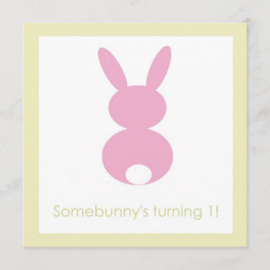 Bunny Hop Birthday or Baby Shower Invitation