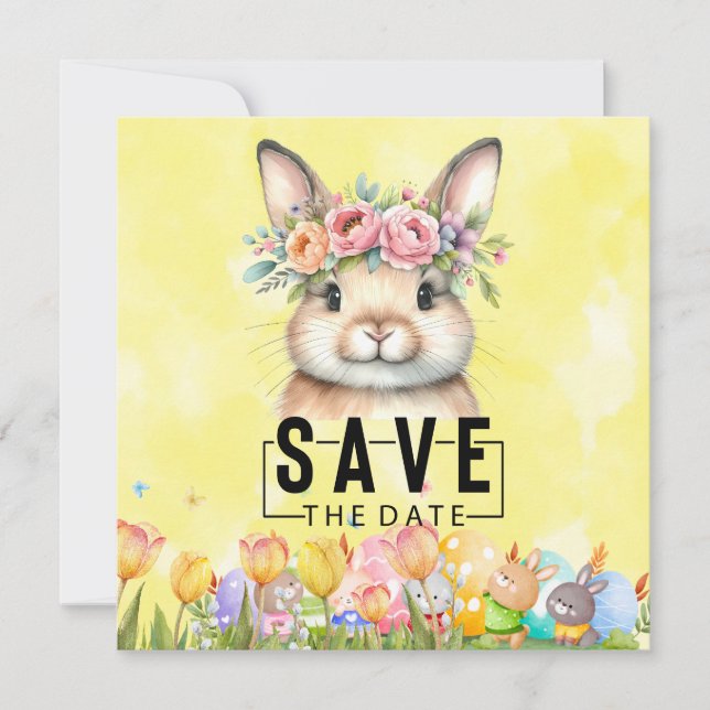 Bunny Hop into Easter: Save the Date (Front)