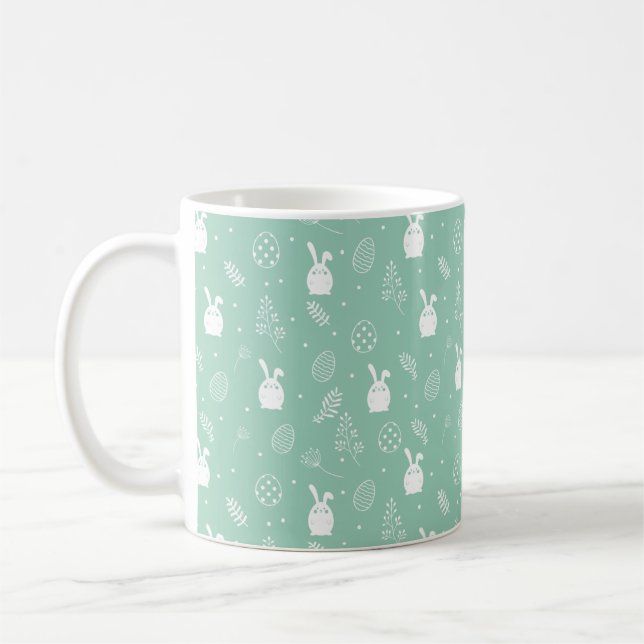 Bunny Hop Mug – Easter Egg Pattern (Left)