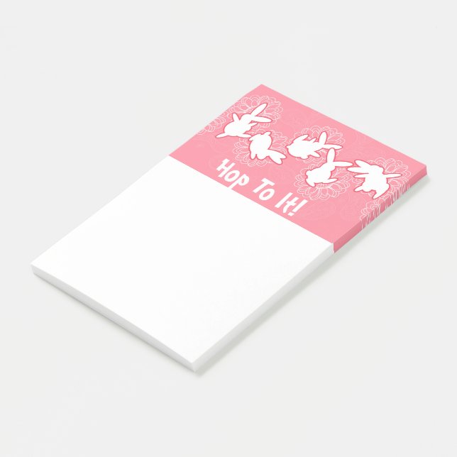 Bunny Hop To It Post-it notepad (Angled)