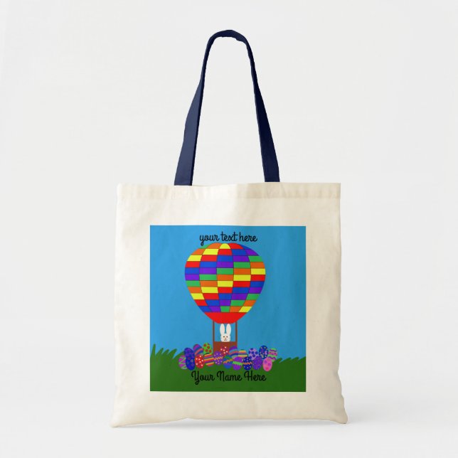 Bunny Hot Air Balloon #2 Tote Bag (Front)