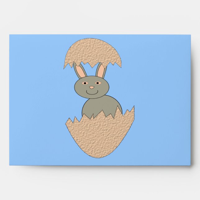 Bunny Htaching from Egg Weird Custom Envelopes (Front)
