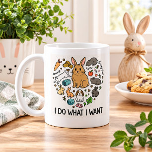 Bunny "I Do What I Want" Tote Bag –Funny Rabbit Coffee Mug