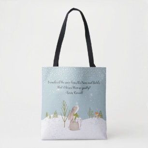 Bunny I Wonder if the Snow Tote Bag