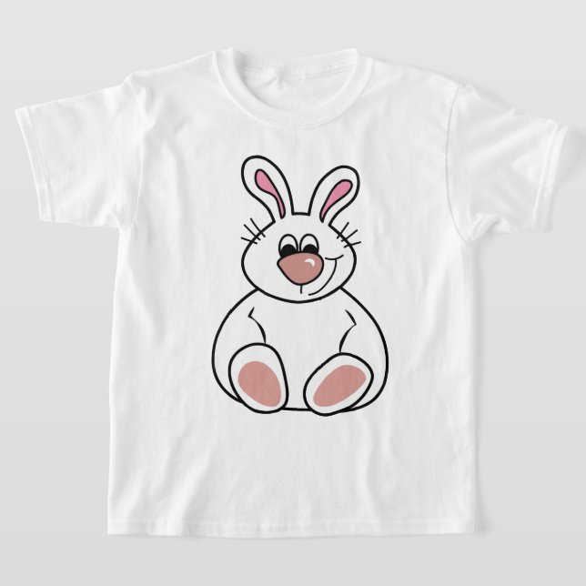 Bunny Illustration T-Shirt for Kids (Laydown)