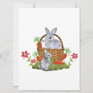 Bunny in a Basket Holiday Card