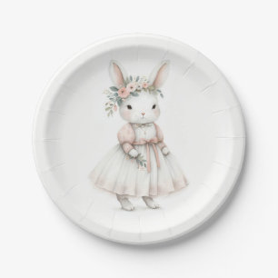 Bunny in a Dress Paper Plate