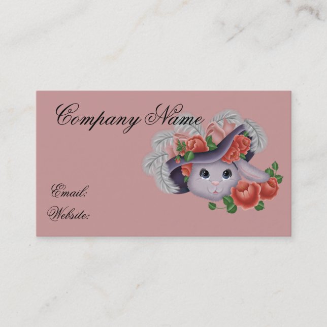 Bunny in a Grand Hat Business Cards (Front)