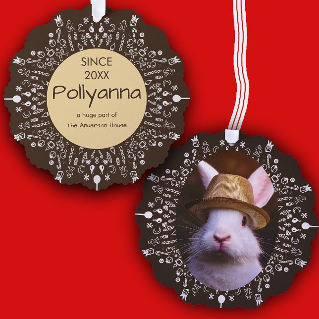 Bunny in a Hat Tree Decoration Card (Creator Uploaded)