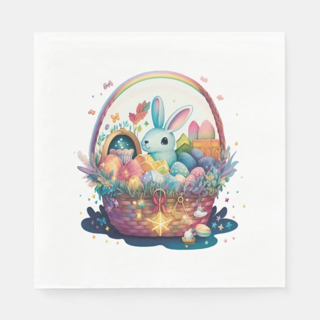Bunny in Basket! Napkin (Front)