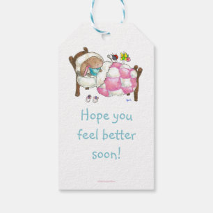 Bunny in Bed gift tag