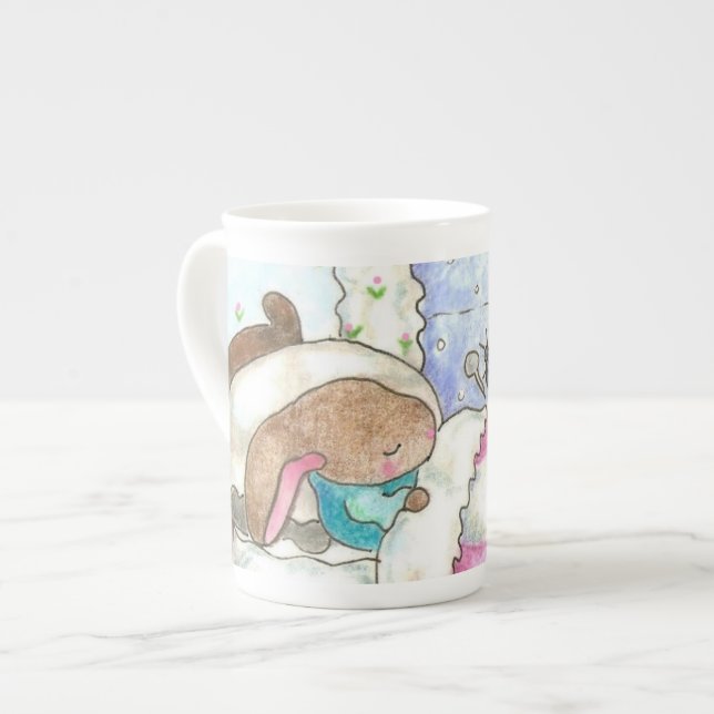 Bunny in bed with bugs mug (Front Left)