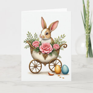 Bunny In Carriage Sweet Spring Card