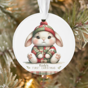 Bunny in Holiday Knit Ornament