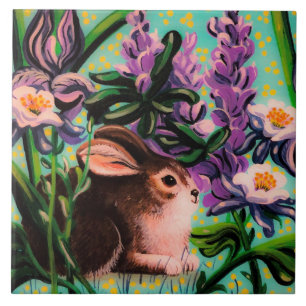Bunny in Iris Tile