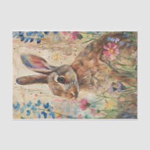BUNNY IN MEADOW DECOUPAGE TISSUE PAPER