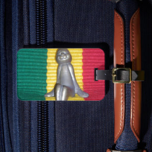 Bunny in Rasta Colours: A Touch of Groovy Art Prin Luggage Tag