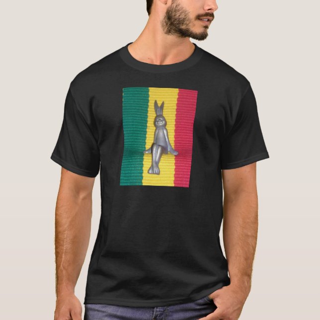 Bunny in Rasta Colours: A Touch of Groovy Art Prin T-Shirt (Front)