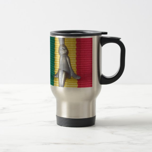 Bunny in Rasta Colours: A Touch of Groovy Art Prin Travel Mug (Right)