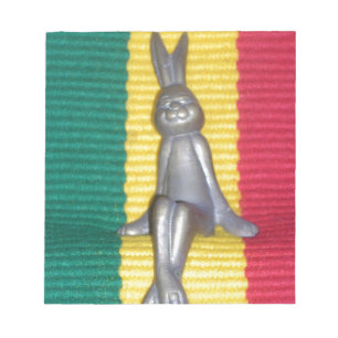 Bunny in Rasta Colours: A Touch of Groovy Notepad
