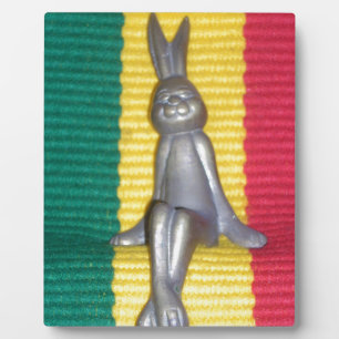 Bunny in Rasta Colours: A Touch of Groovy Plaque
